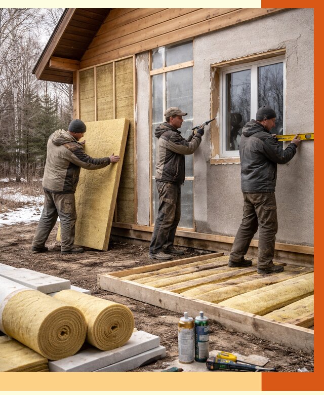 Утепление дачного дома в Котельниках от 5044 руб/м2 — недорого | ТепломастерКтн