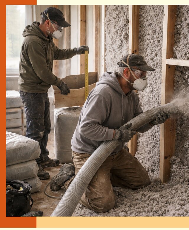 Утепление таунхауса эковатой в Котельниках для максимально теплых стен