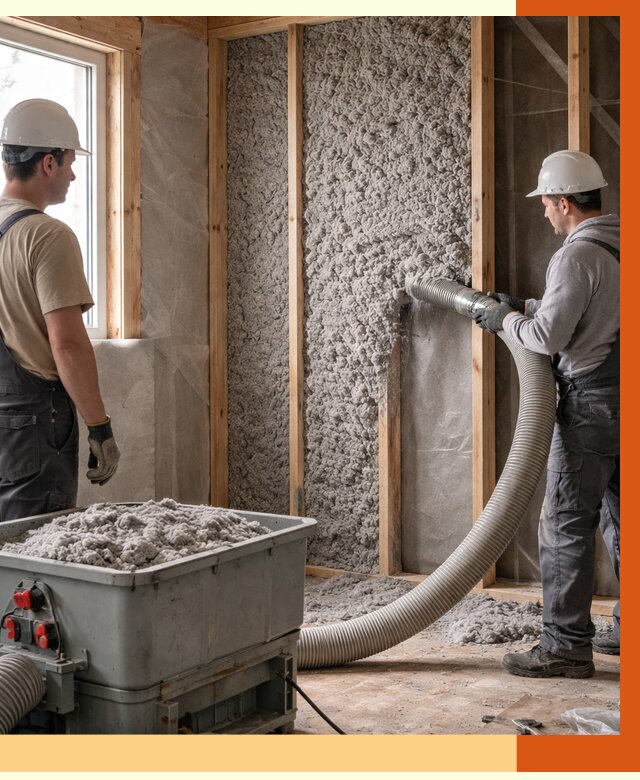 Утепление каркасного дома эковатой в Котельниках от 1911 руб. | ТепломастерКтн