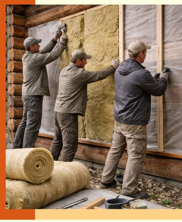 Утепление деревянного дома в Котельниках эффективными технологиями