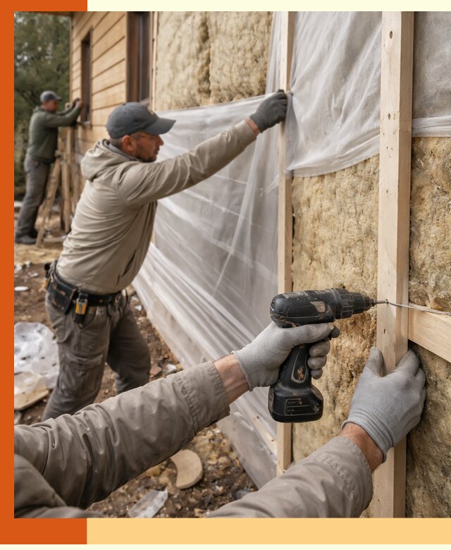 Утепление дома из бруса в Котельниках качественно и долговечно
