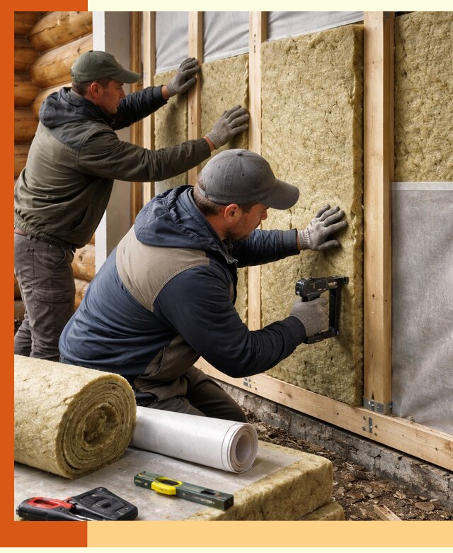 Утепление бревенчатого дома под ключ в Котельниках