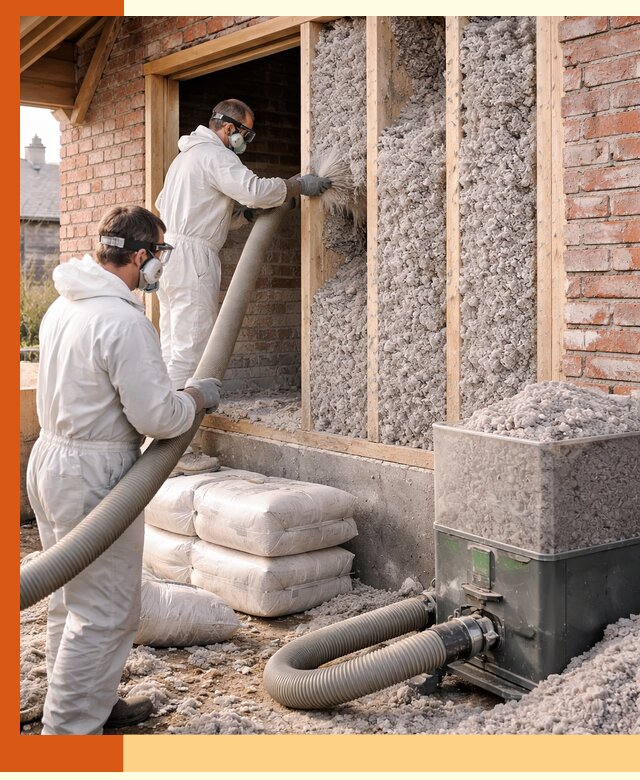 Утепление кирпичного дома эковатой в Котельниках