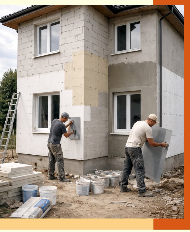 Утепление дома из газобетона в Котельниках от 4460 руб./м² — заказать у ТепломастерКтн