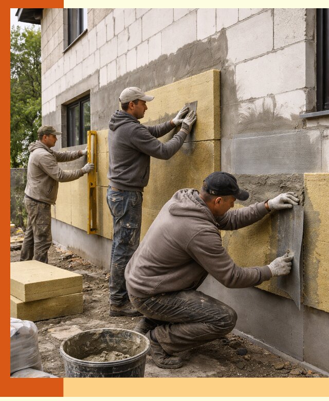 Утепление дома из газобетона в Котельниках качественно и долговечно