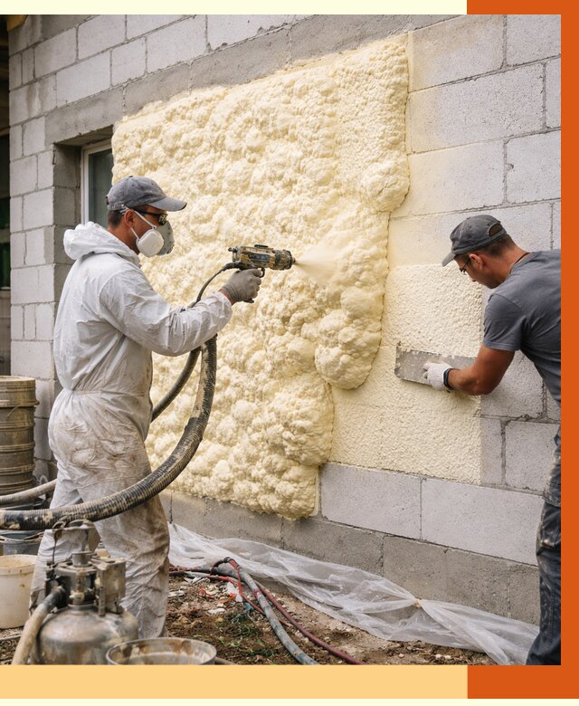 Утепление дома из газобетона ППУ в Котельниках от 5097 руб./м² под ключ | ТепломастерКтн