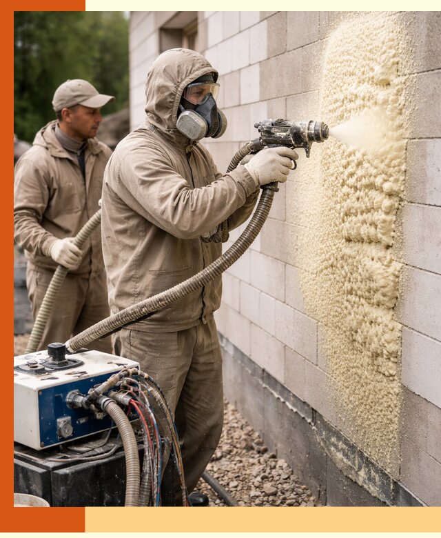 Утепление дома из газобетона ППУ в Котельниках — надежная теплоизоляция