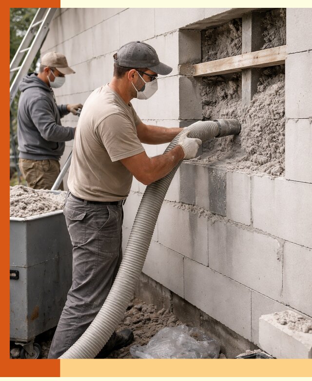 Утепление дома из газобетона эковатой в Котельниках