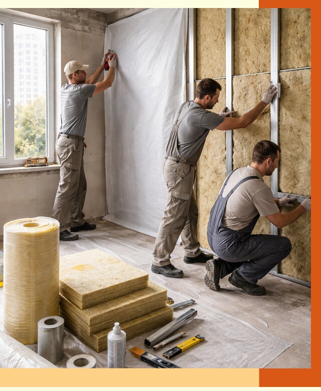 Утепление квартиры в Котельниках от 4778 руб/м2 — утеплить квартиру изнутри и снаружи | ТепломастерКтн