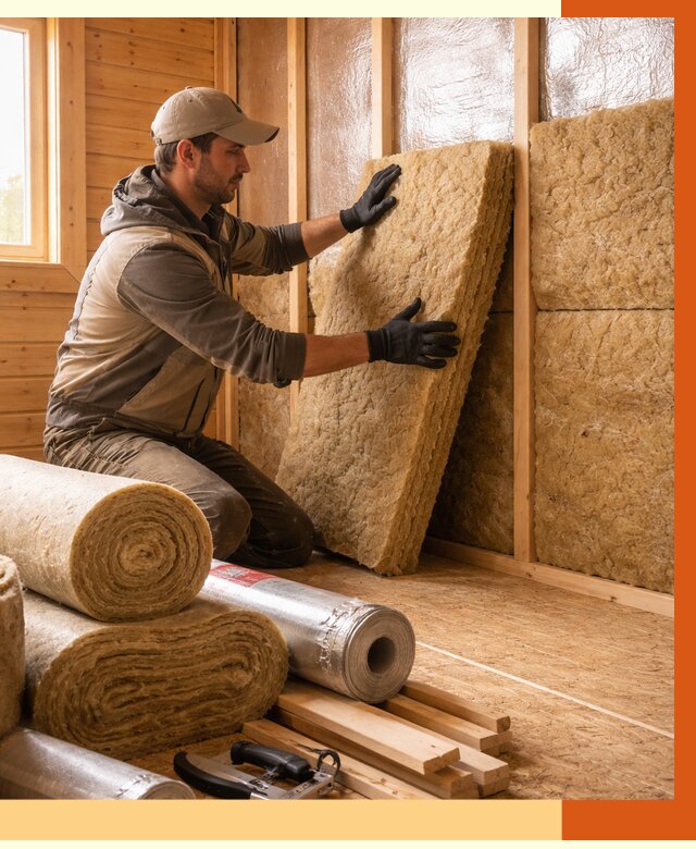 Утепление бани в Котельниках под ключ от 4778 руб./м2 — утеплить потолок, пол и стены | ТепломастерКтн