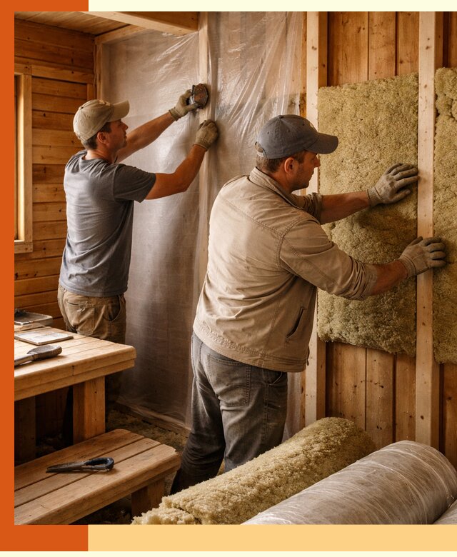 Утепление бани изнутри в Котельниках качественно и недорого