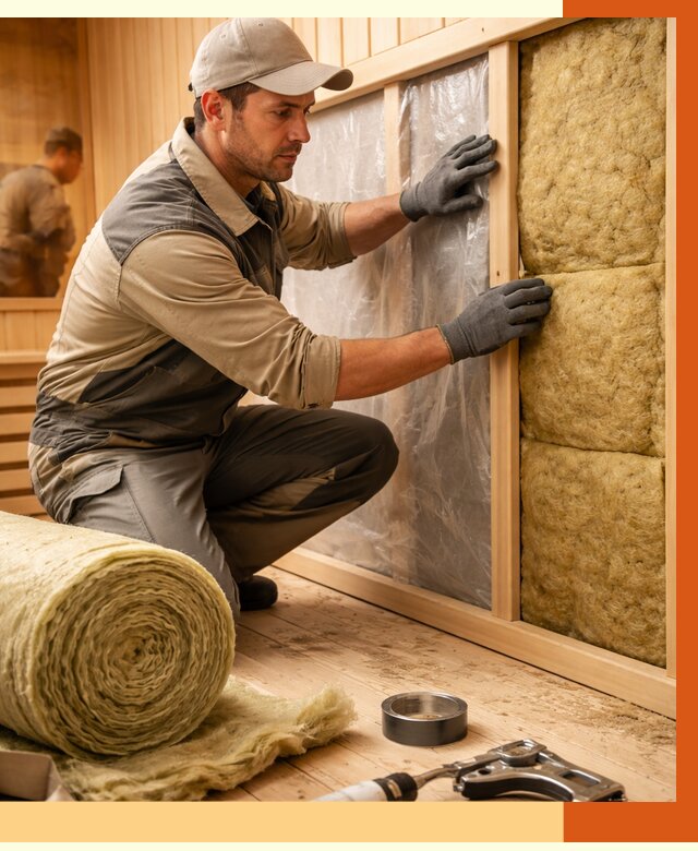 Утепление сауны изнутри в Котельниках от 6902 руб. за м2 | ППУ, под ключ — ТепломастерКтн