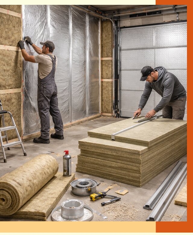 Утепление гаража в Котельниках от 4778 руб/м2 — комплексное утепление ворот и стен | ТепломастерКтн