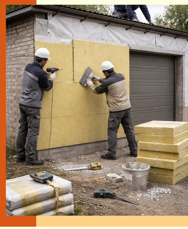 Утепление гаража снаружи в Котельниках качественно и надёжно