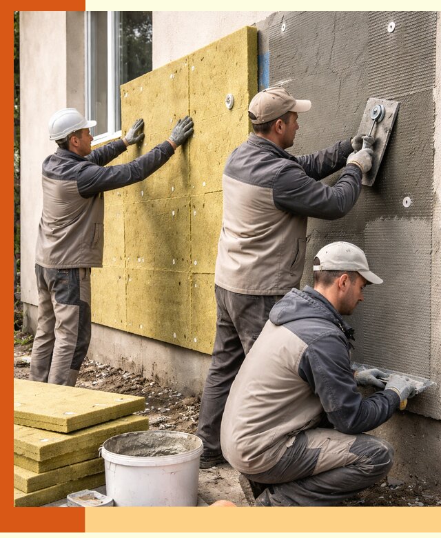 Утепление фасада под штукатурку в Котельниках — энергоэффективная технология