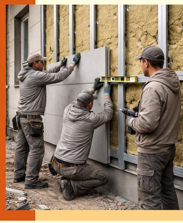 Утепление вентилируемого фасада под ключ в Котельниках