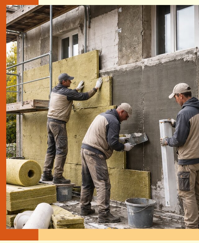 Утепление фасада зданий и домов в Котельниках