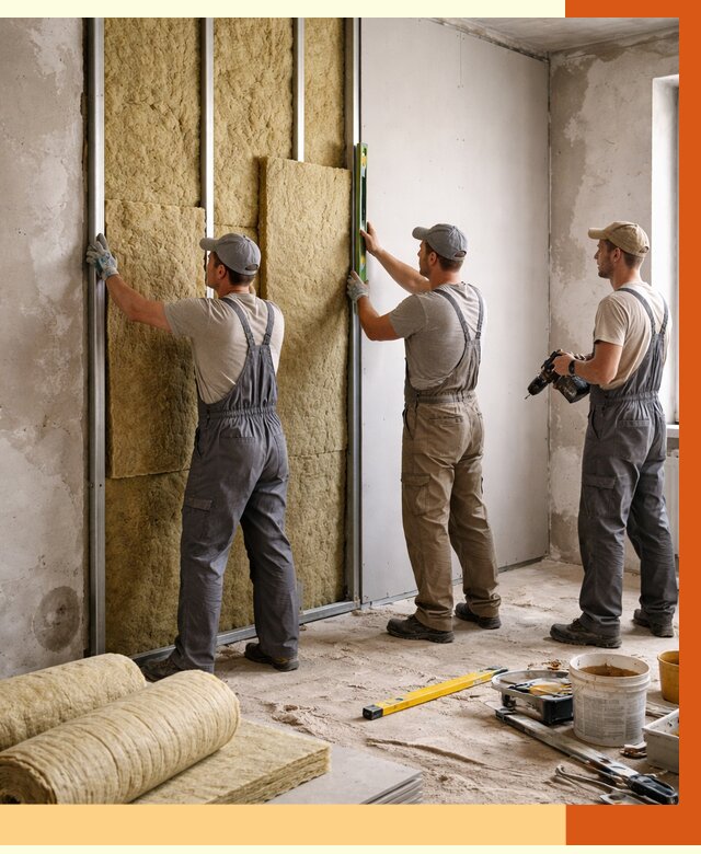 Утепление стен изнутри в Котельниках от 2389 руб/м² под ключ | ТепломастерКтн