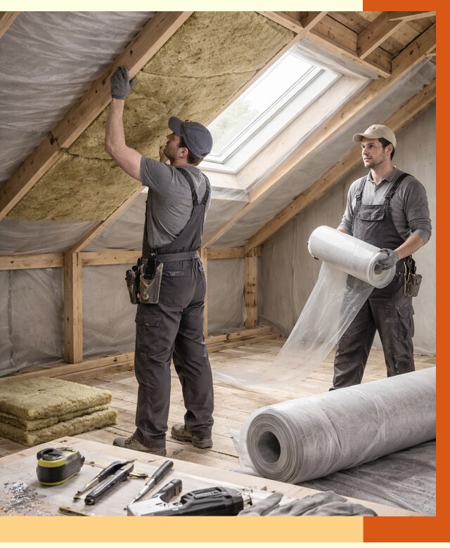 Утепление крыши изнутри мансарды в Котельниках от 4460 руб./м² | ТепломастерКтн