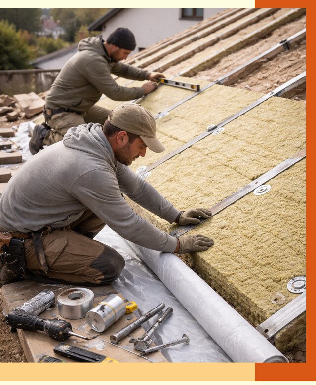 Утепление крыши снаружи в Котельниках под ключ от 1274 руб./м2 | ТепломастерКтн