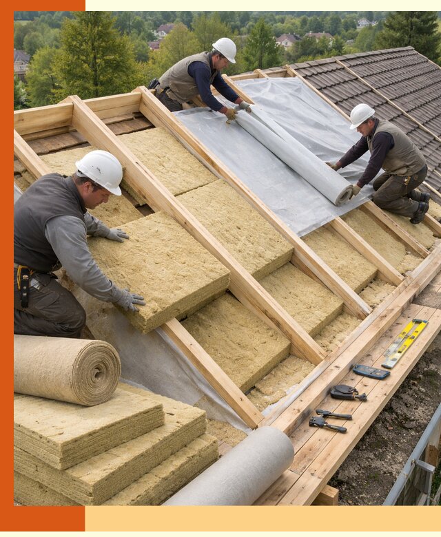 Утепление скатной крыши в Котельниках качественно и надёжно