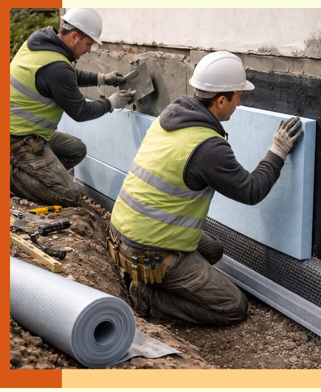 Утепление фундамента снаружи в Котельниках — профессиональная теплоизоляция