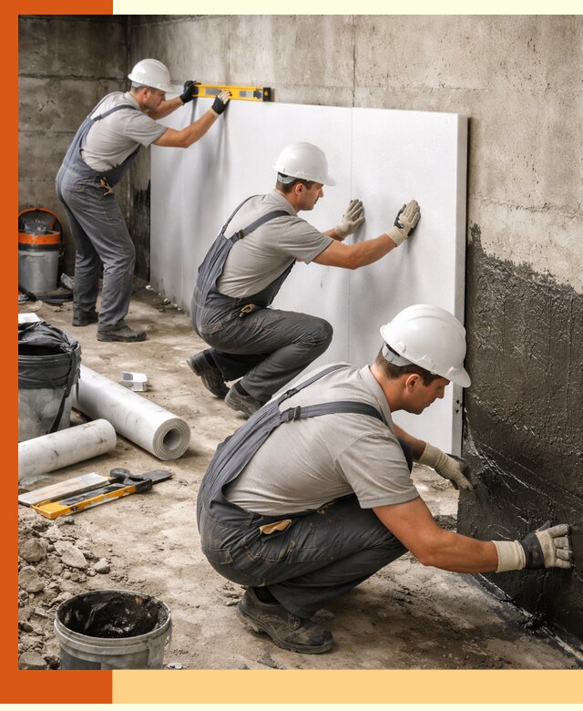 Утепление фундамента изнутри профессионально в Котельниках