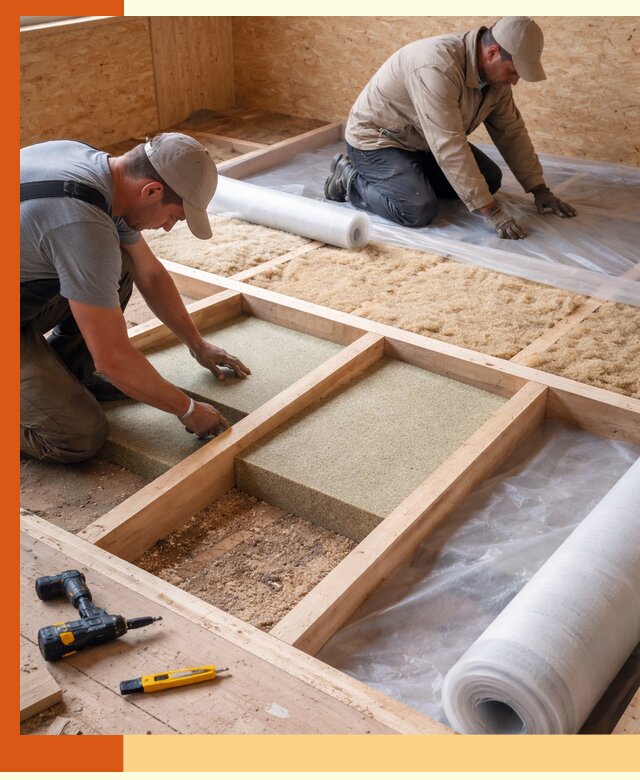 Профессиональное утепление деревянного пола в Котельниках