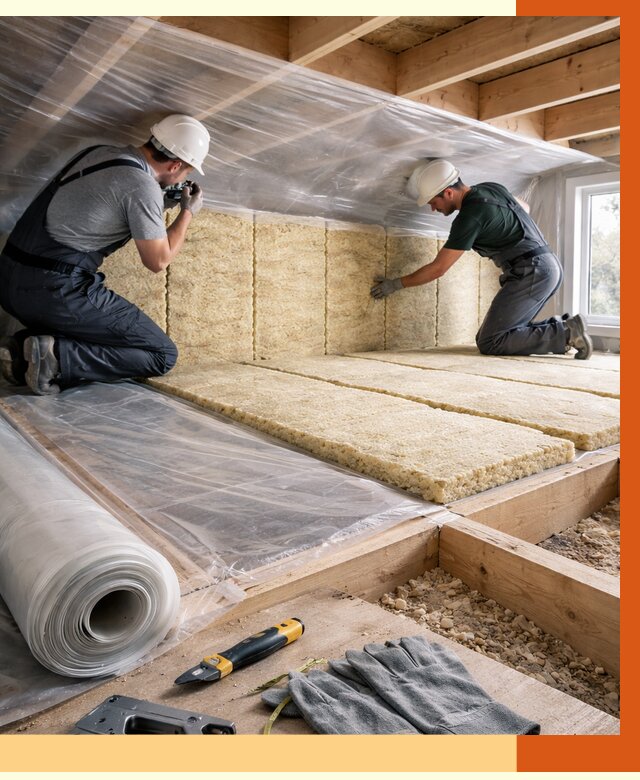 Утепление перекрытий в Котельниках от 3026 руб/м2 — утепление межэтажных и чердачных | ТепломастерКтн