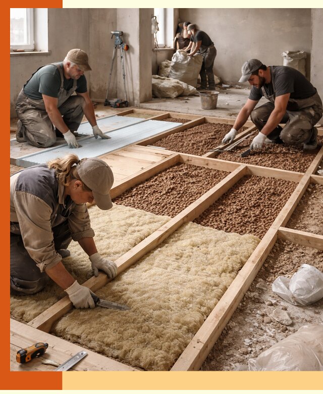 Утепление перекрытий жилых и промышленных зданий в Котельниках