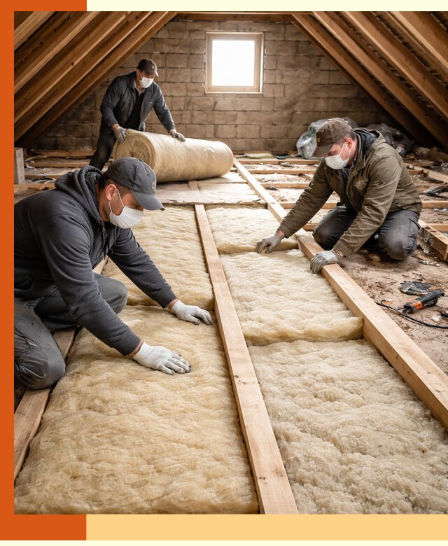 Утепление чердака в Котельниках — профессиональная теплоизоляция кровли