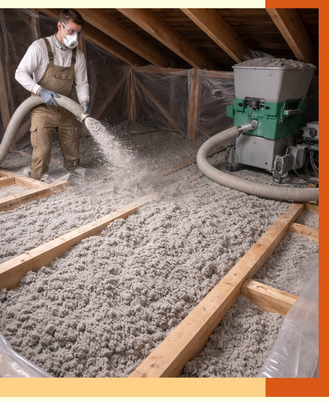 Утепление чердака эковатой в Котельниках от 1540 руб/м2 — заказать у ТепломастерКтн