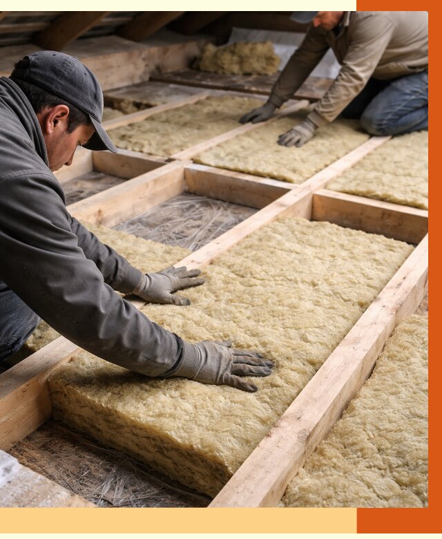 Утепление чердака минватой в Котельниках от 3716 руб/м2 под ключ | ТепломастерКтн