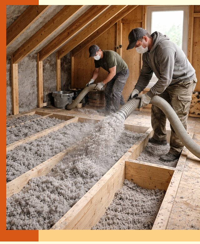 Утепление мансарды эковатой в Котельниках с гарантией качества