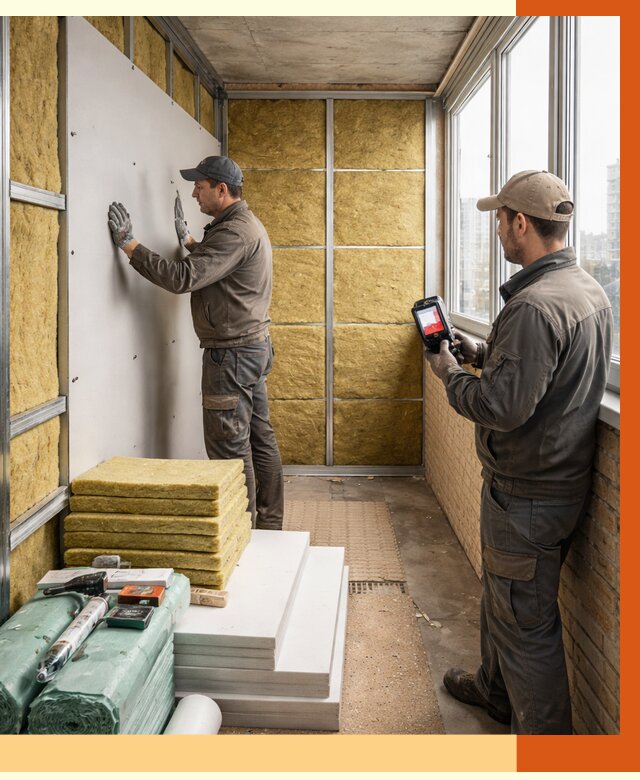 Утепление балкона в Котельниках от 4778 руб. под ключ | ТепломастерКтн