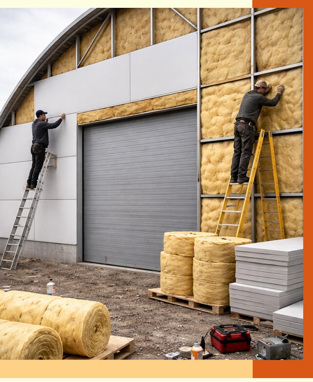 Утепление ангара пенополиуретаном в Котельниках от 7645 руб./м² — комплекс от ТепломастерКтн