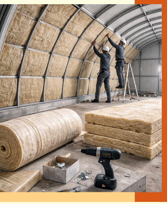 Утепление арочного ангара в Котельниках от 3398 руб./м2 под ключ | ТепломастерКтн