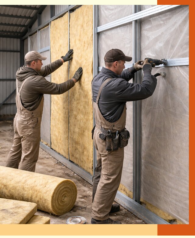 Утепление металлического ангара в Котельниках от 5044 руб/м2 — услуги под ключ | ТепломастерКтн