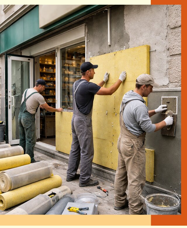 Утепление магазина в Котельниках от 4778 руб/м2 — цена, стены и снаружи | ТепломастерКтн