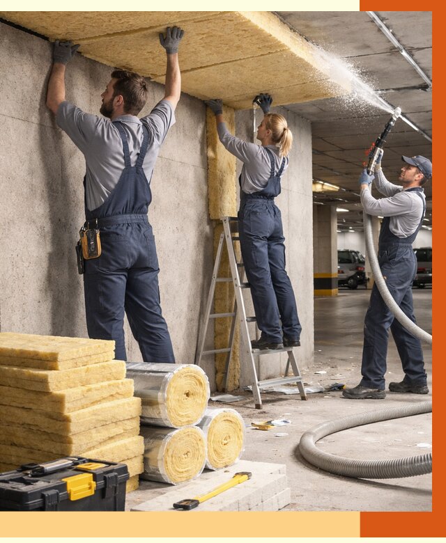 Утепление паркинга в Котельниках от 7220 руб./м2 — работы под ключ | ТепломастерКтн