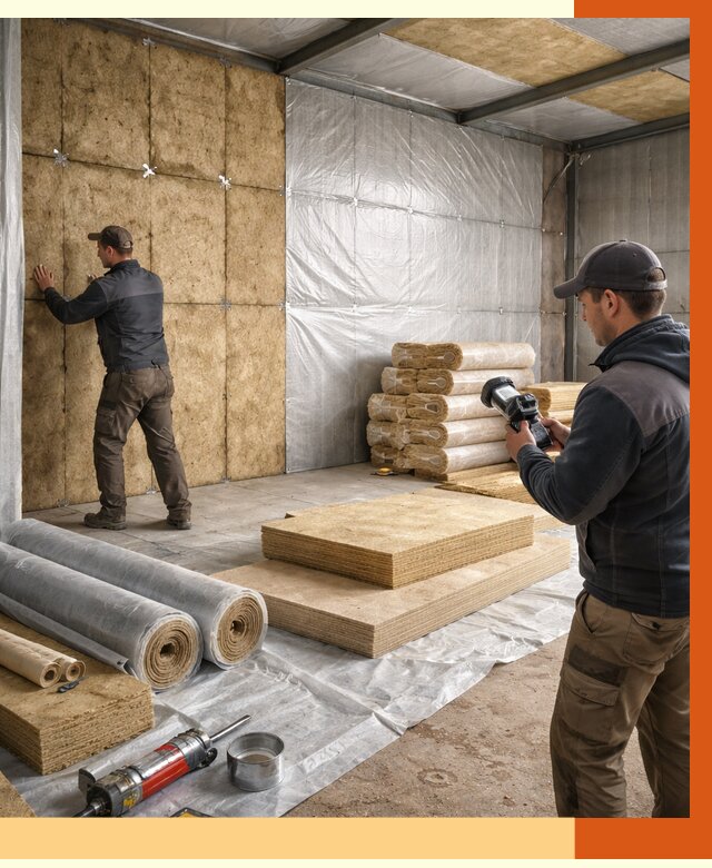 Утепление теплого склада в Котельниках под ключ от 12211 руб/м² | ТепломастерКтн