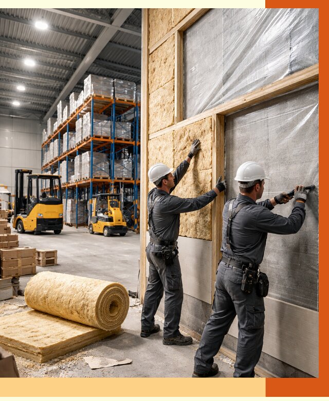 Утепление склада с техникой в Котельниках от 4460 руб./м2 — комплексно под ключ | ТепломастерКтн