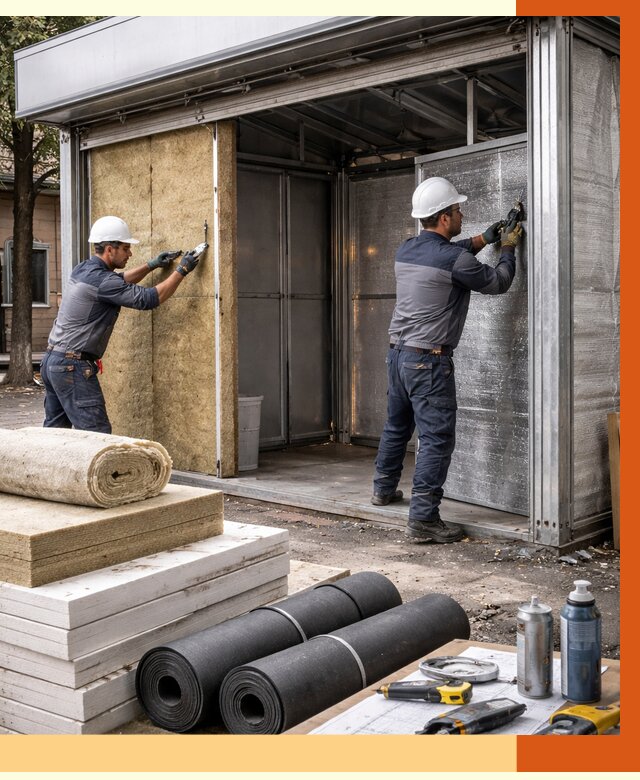 Утепление павильона шаурма в Котельниках под ключ от 1274 руб. за м² | ТепломастерКтн