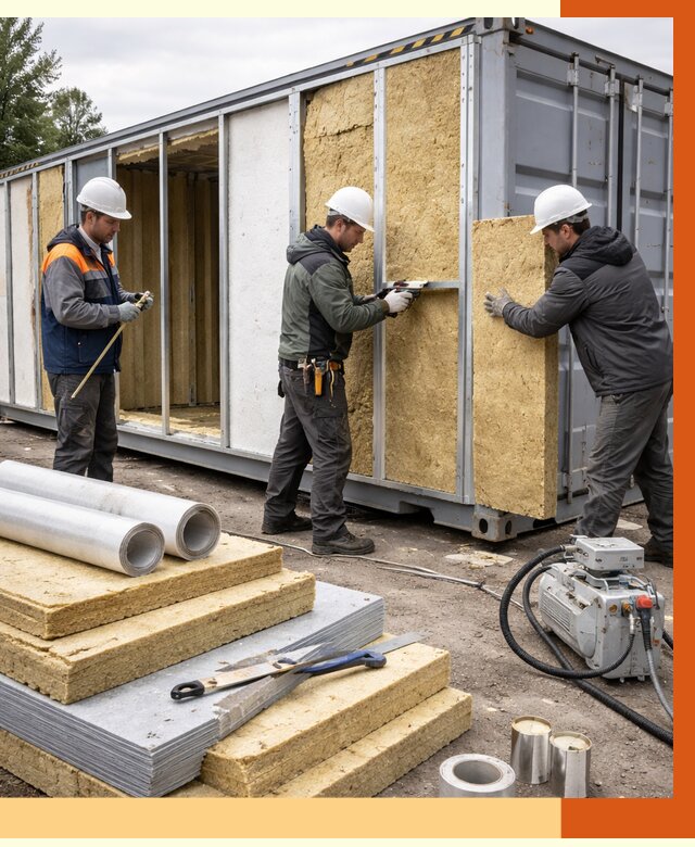 Утепление морского контейнера в Котельниках от 3982 руб. под ключ | ТепломастерКтн