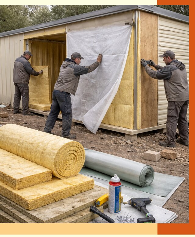 Утепление строительной бытовки в Котельниках от 13273 руб. под ключ | ТепломастерКтн