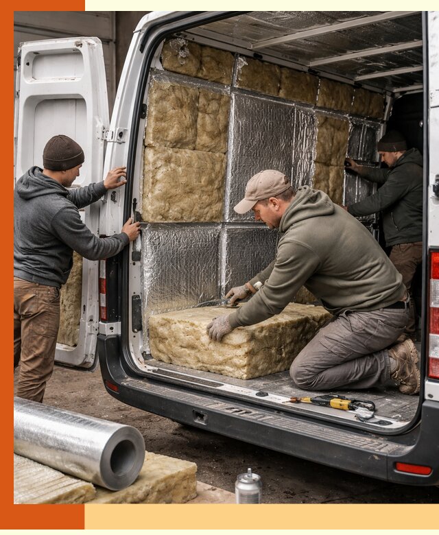 Утепление фургона в Котельниках: профессиональная теплоизоляция и шумоизоляция