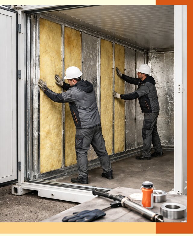 Утепление рефрижераторного контейнера в Котельниках от 47781 руб./м² | ТепломастерКтн