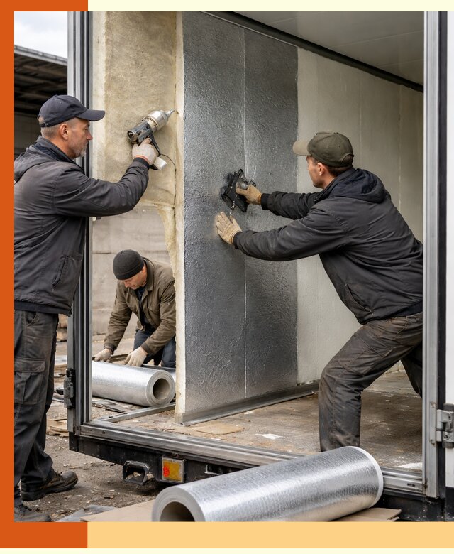 Утепление холодильного кузова в Котельниках — монтаж и теплоизоляция