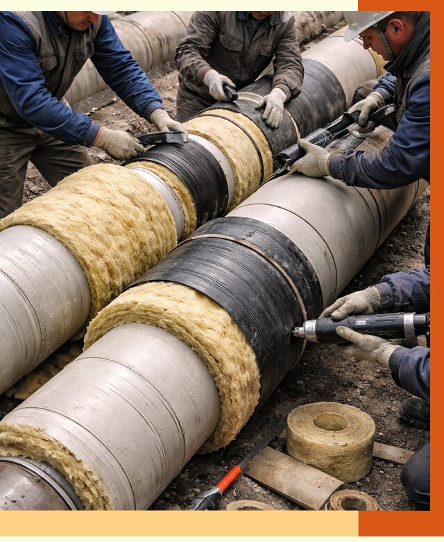 Утепление трубопровода в Котельниках под ключ от 1964 руб. — надежно и выгодно | ТепломастерКтн