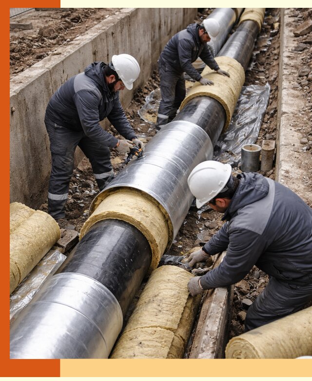 Утепление теплотрассы в Котельниках: утеплительные работы и материалы